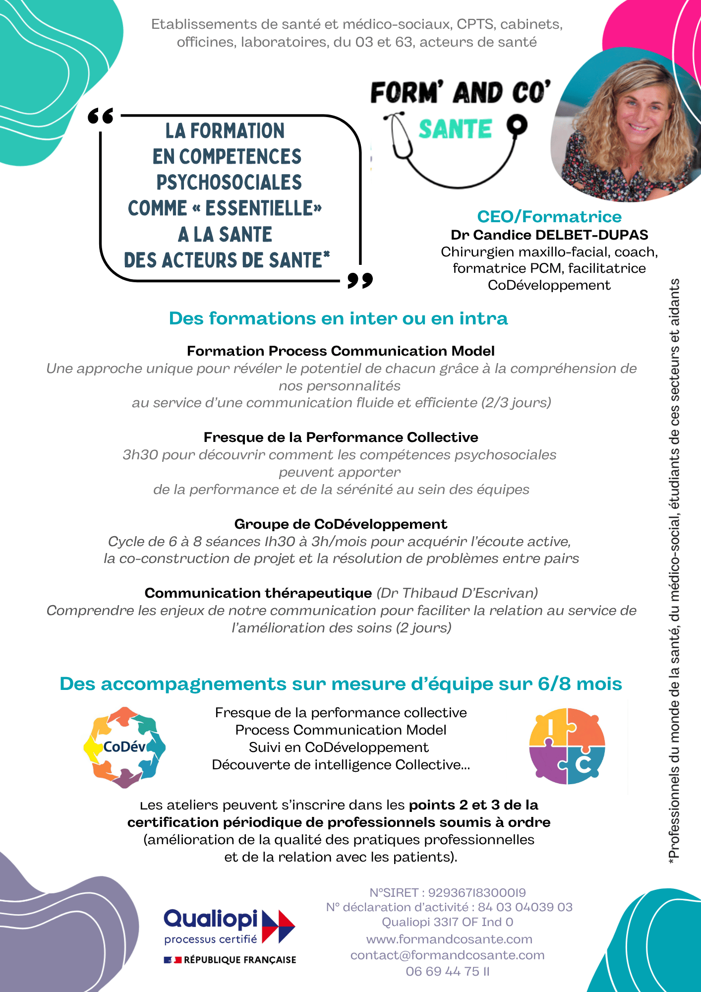 Présentation de Form' and Co' Santé pour les BAZARs de la Santé