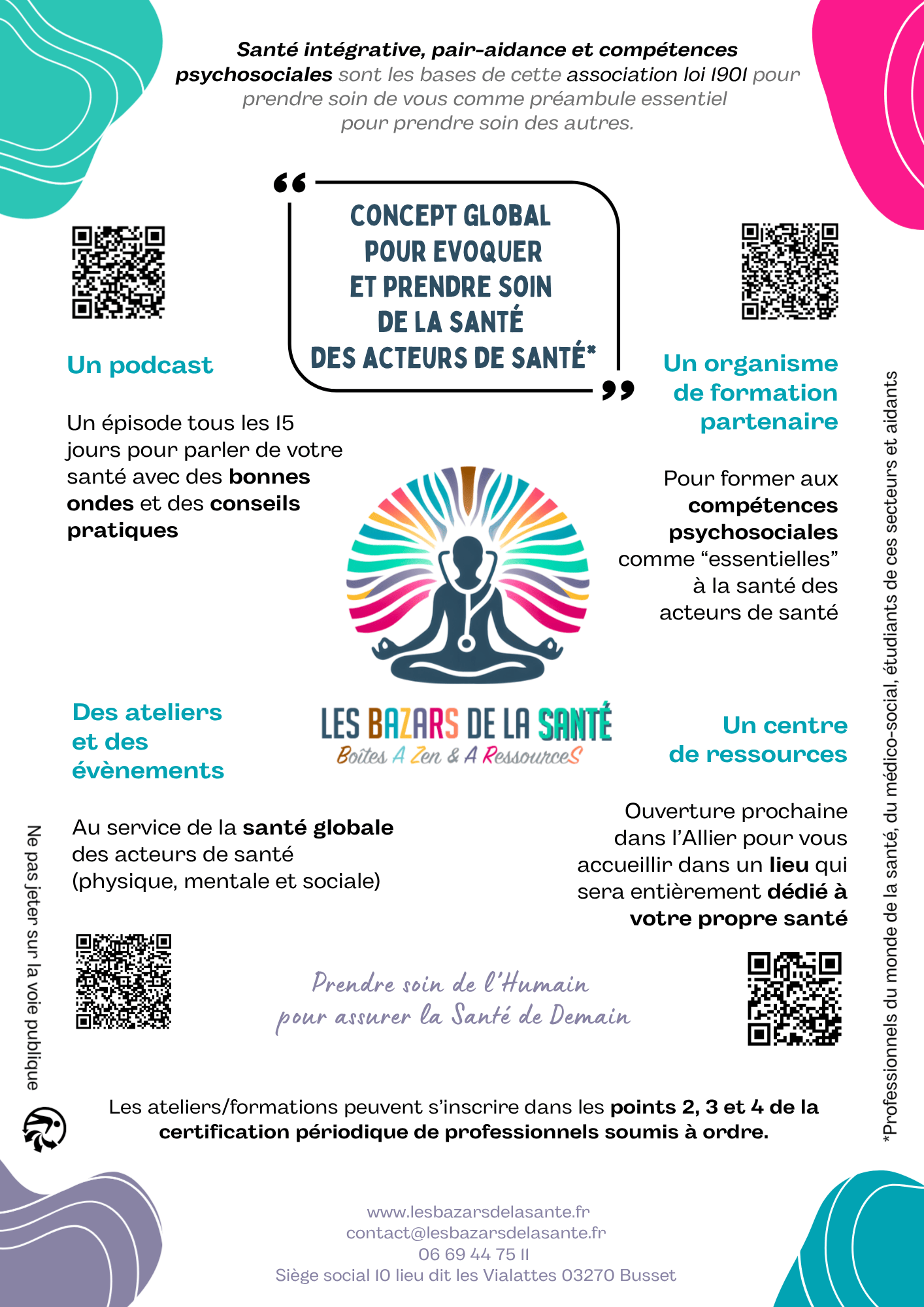 Flyer des BAZARs de la Santé 2ème génération