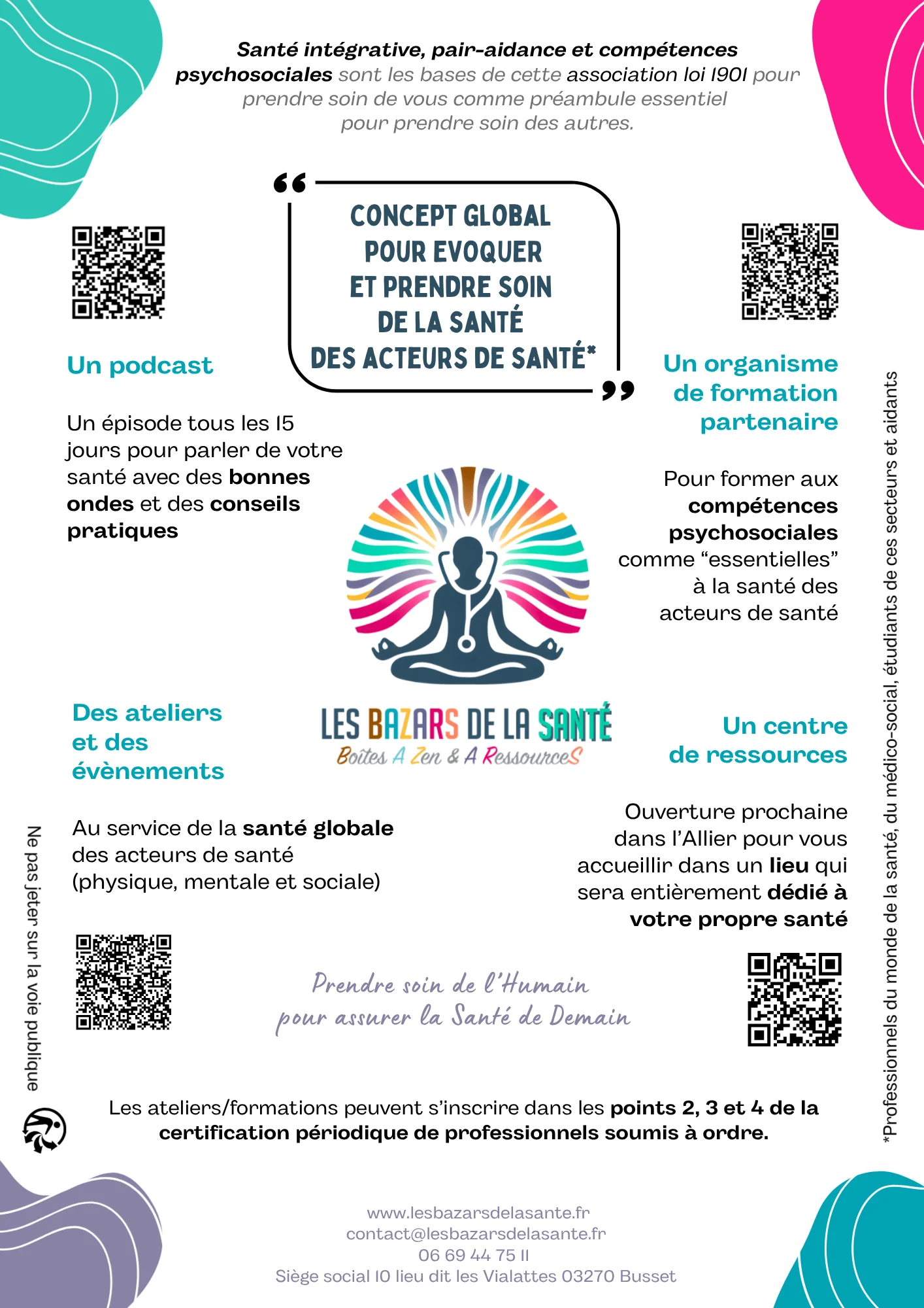 Flyer des BAZARs de la Santé 2ème génération