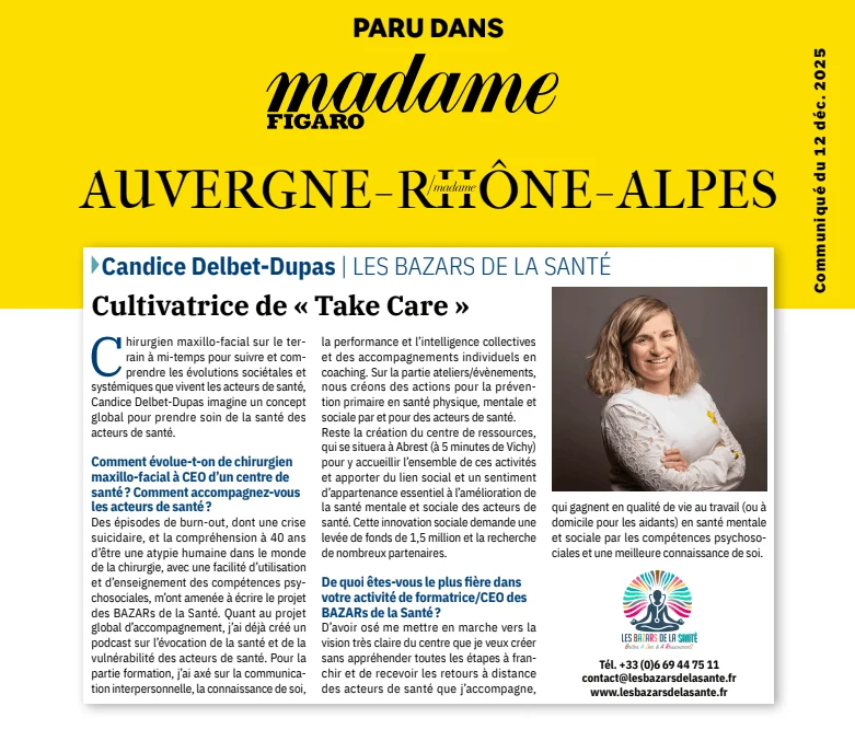 Les BAZARs de la Santé dans Mme Figaro Les BAZARs de la Santé dans Mme Figaro